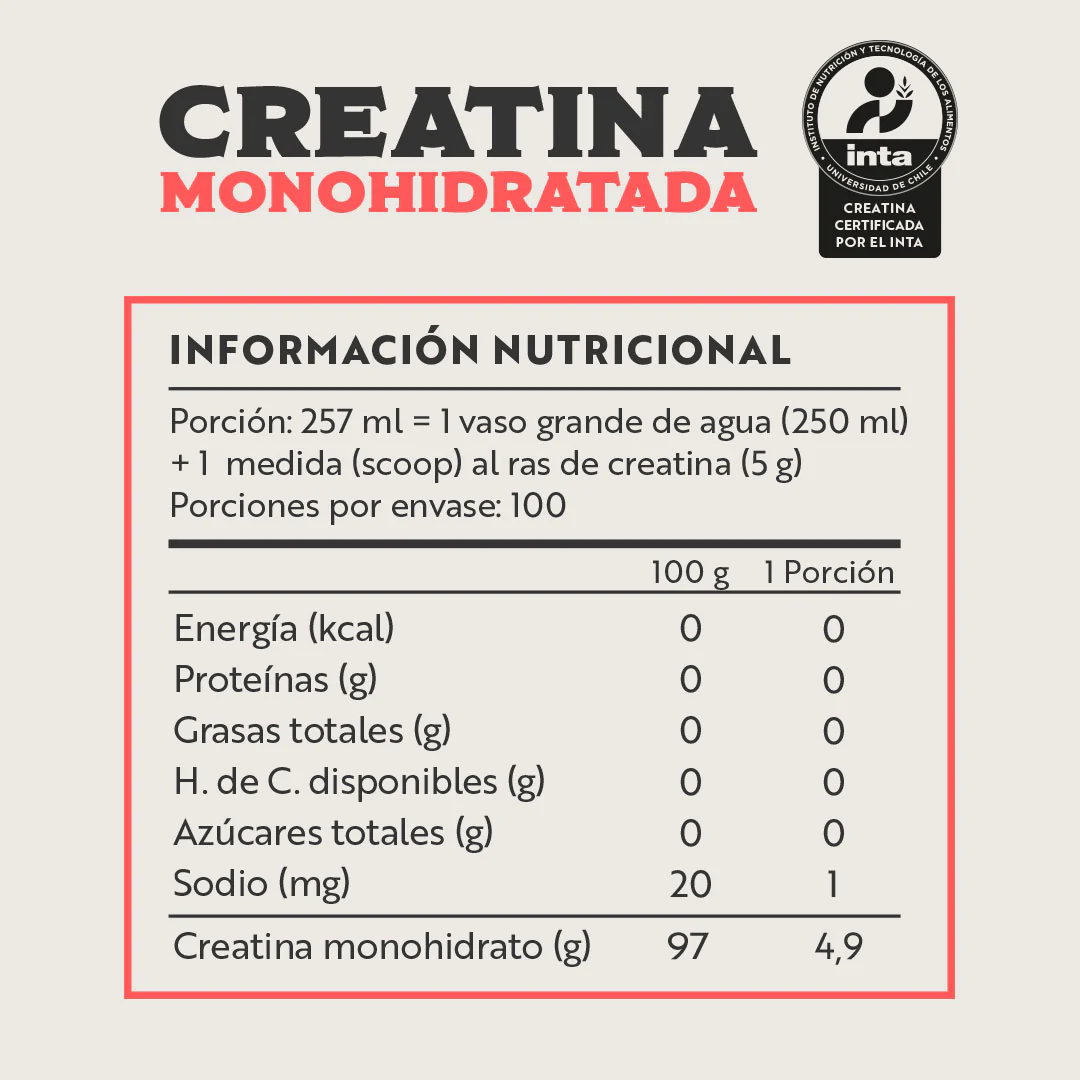 Creatina Monohidratada en Polvo 500 g - Image 6