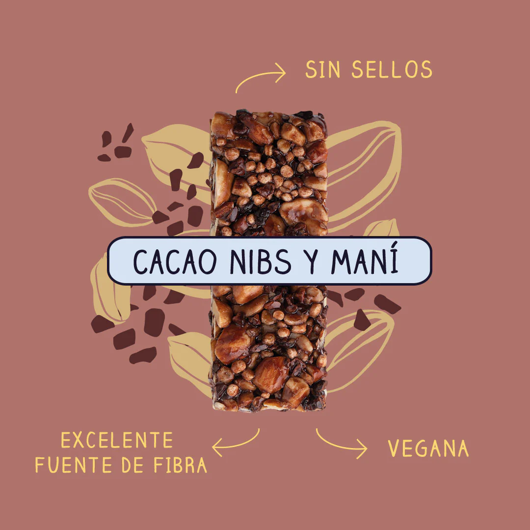 Barra de Frutos Secos Cacao Nibs Maní 16 unidades - Image 5
