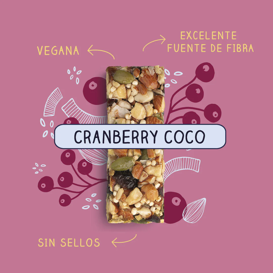 Barra Frutos Secos Cranberry Coco 16 unidades - Image 5