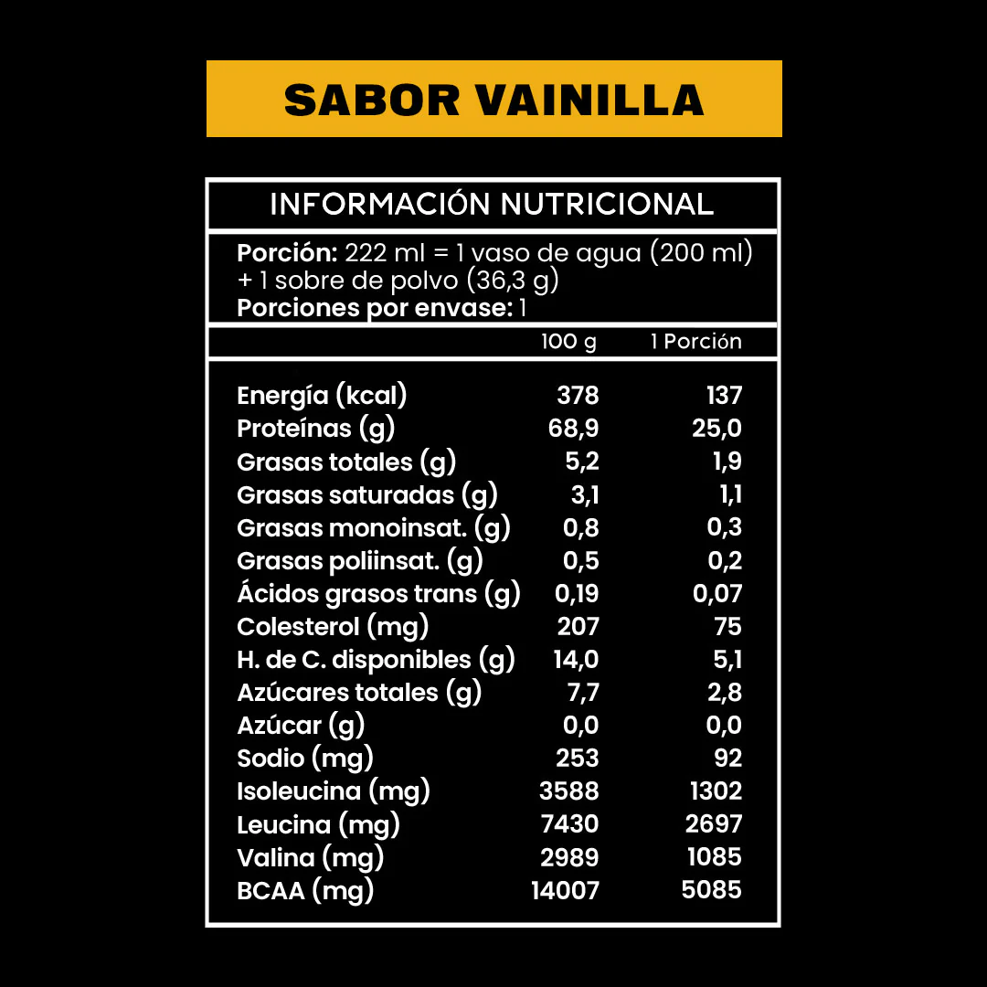 Sachet Wild Protein Whey Sabor Vainilla 36,3g - Image 3