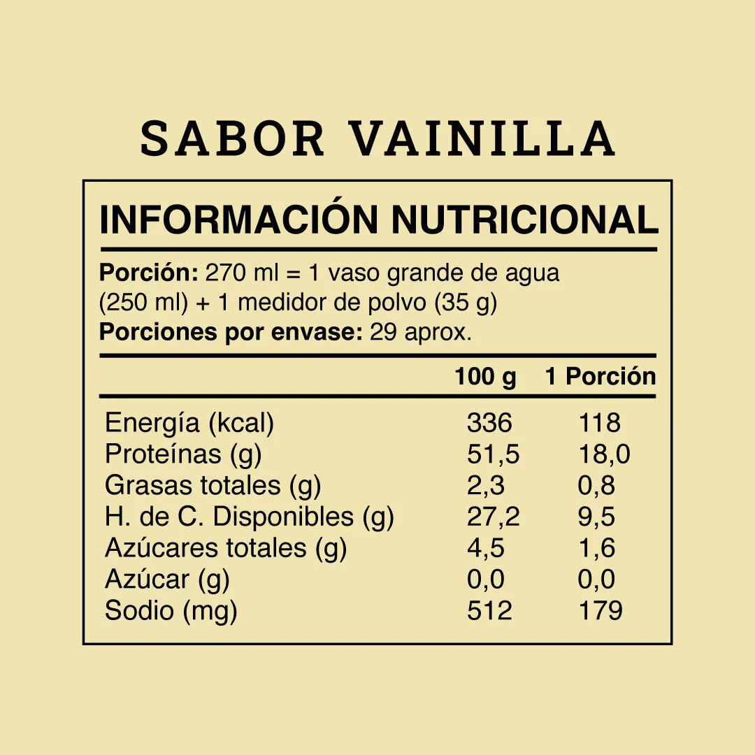 Shake en polvo sabor Vainilla 1 kg - Image 3