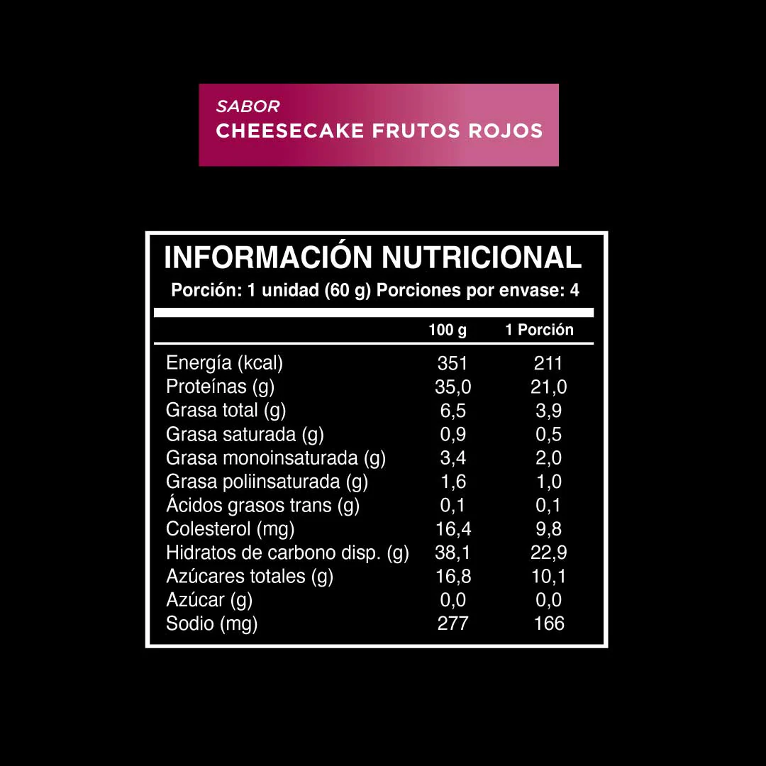 Barrita Wild Protein Pro Berries Cheesecake 4 unidades - Image 4
