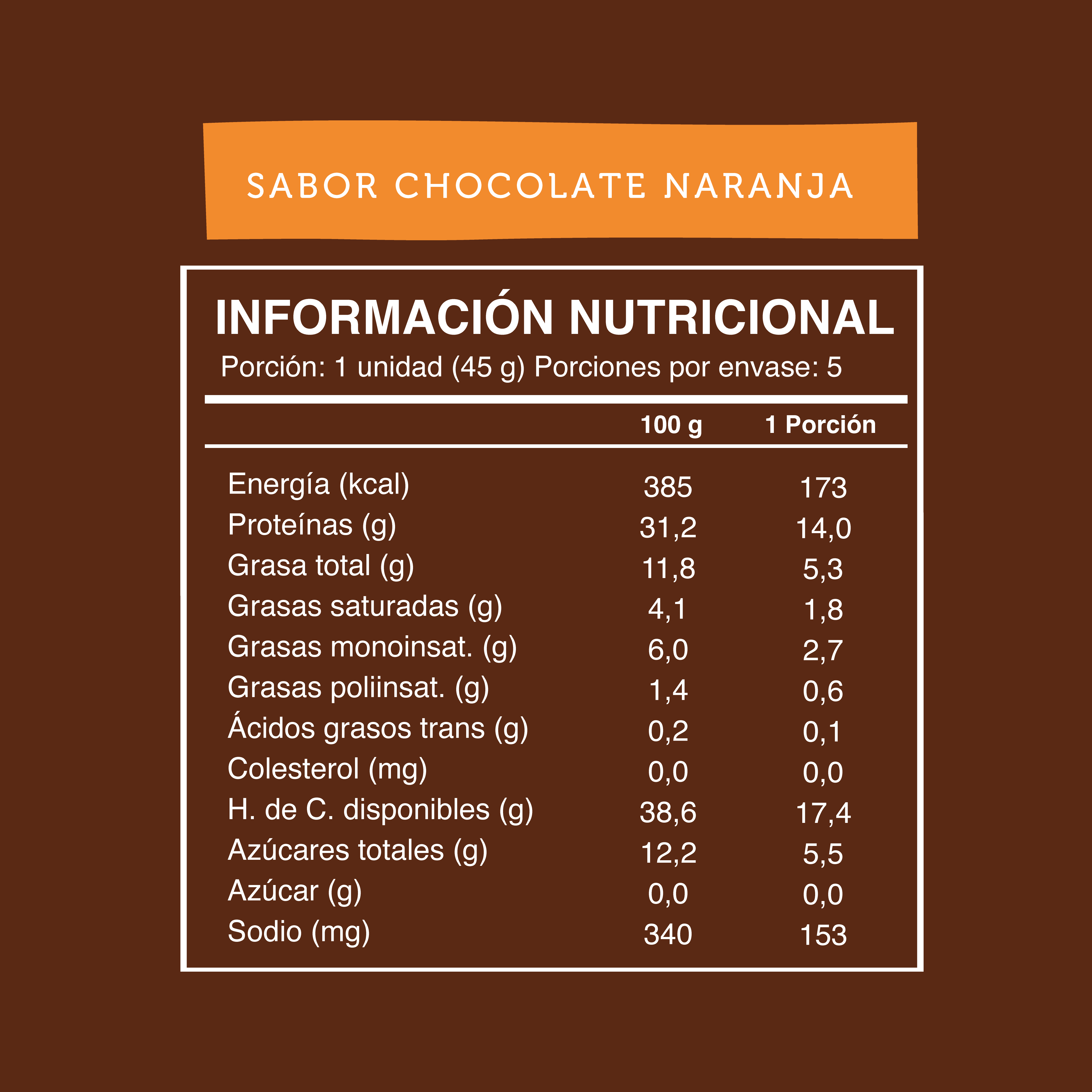 Wild Protein Vegana Chocolate Naranja 5 unidades - Image 4