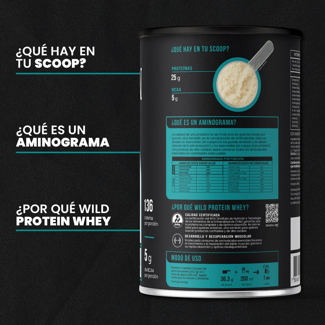 Wild Protein Whey Sabor Cookies & Cream 653 g - Image 4
